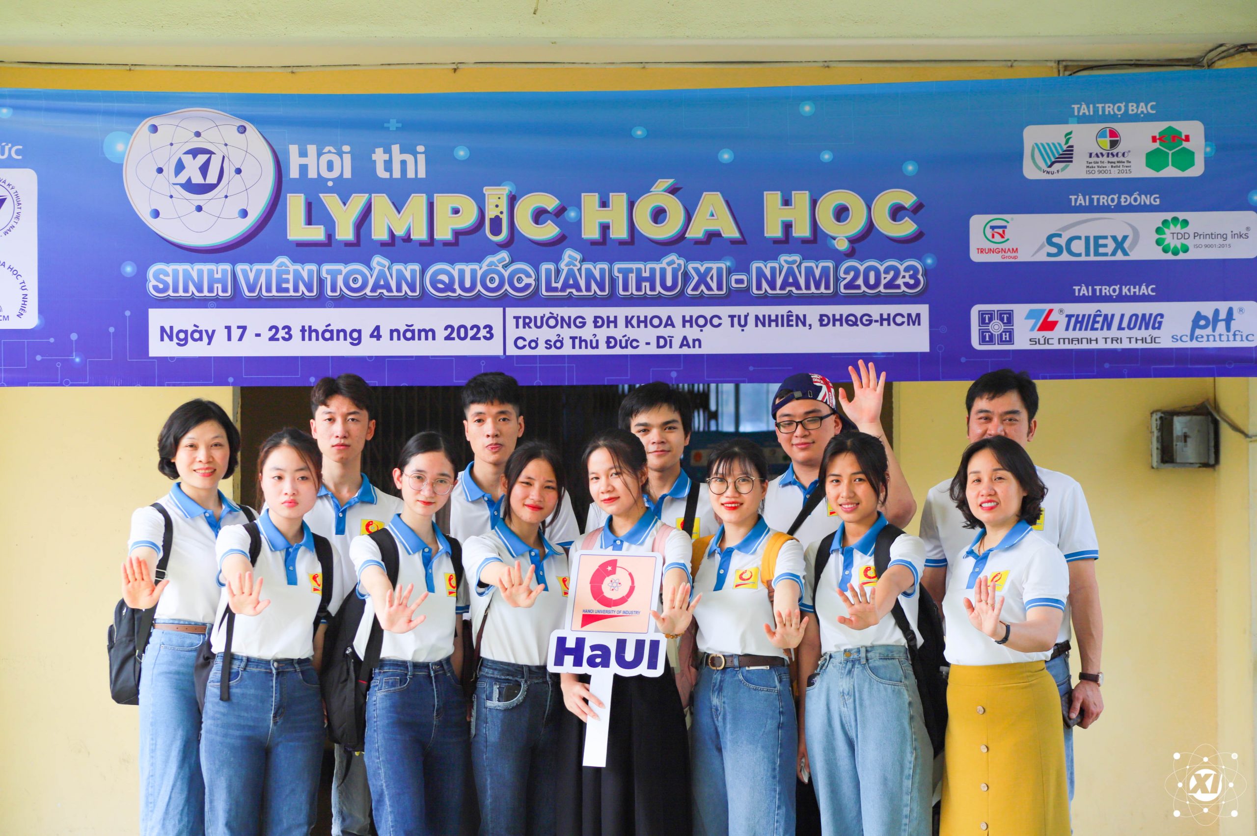 Đoàn dự thi Trường ĐH Công nghiệp Hà Nội tham quan khu vực dự thi tại trường Đại học Khoa học Tự nhiên, ĐHQG – HCM.